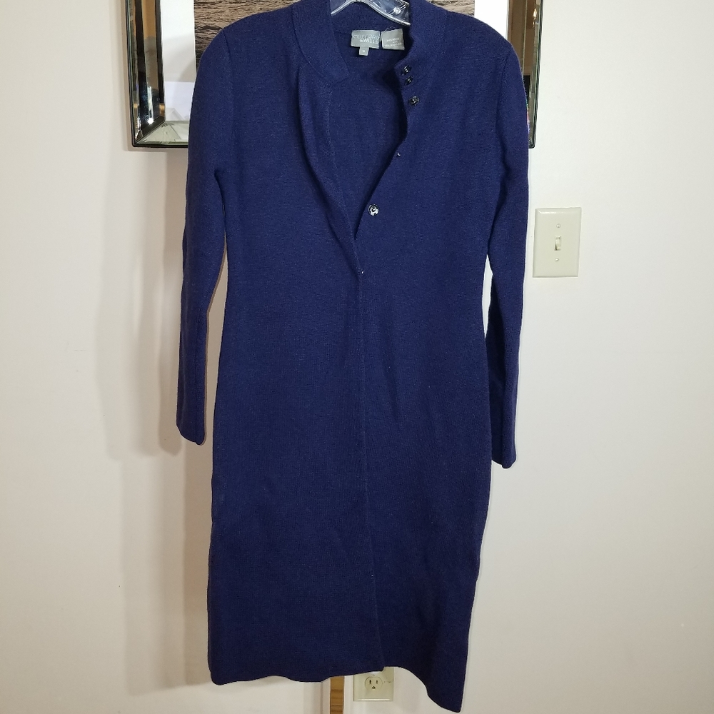 Vg Clifford & Willis Long Knit Merino Wool Sweater Cardigan Sz S